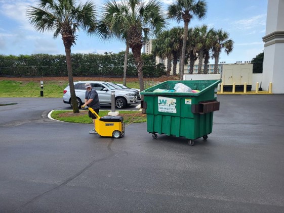 Electric dumpster mover 