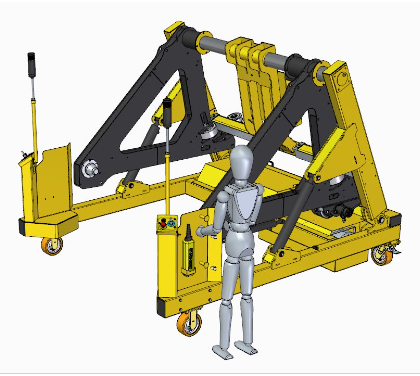 Cable reel mover 3D CAD drawing